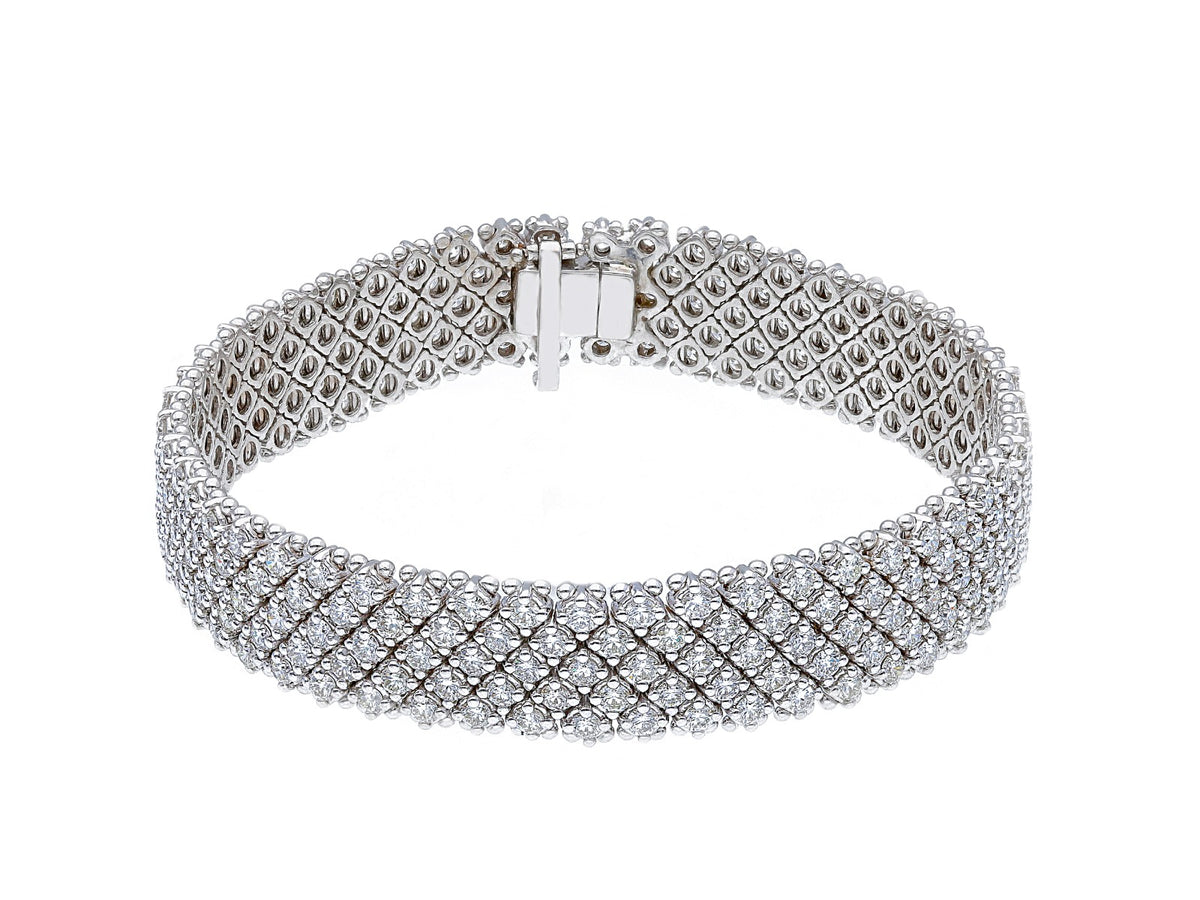 Maiocchi Milano White Gold and Diamond Band Bracelet