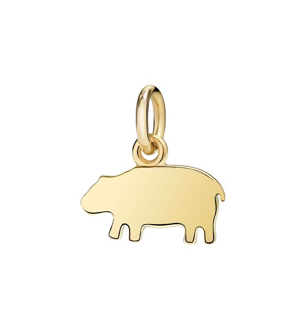 Dodo Hippopotamus Charm 2 GR 18kt Yellow Gold