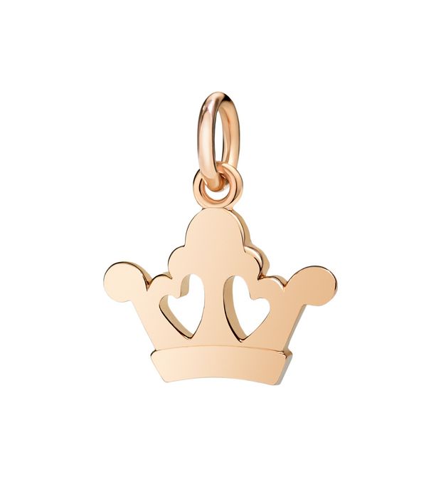 Dodo Princess Crown Charm 9kt Rose Gold