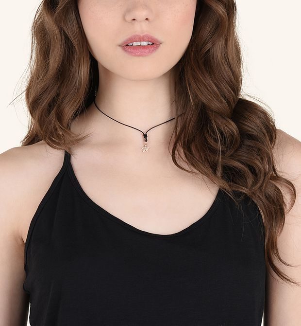 Dodo Charm Stellina Oro Rosa 9kt e Diamanti Brown