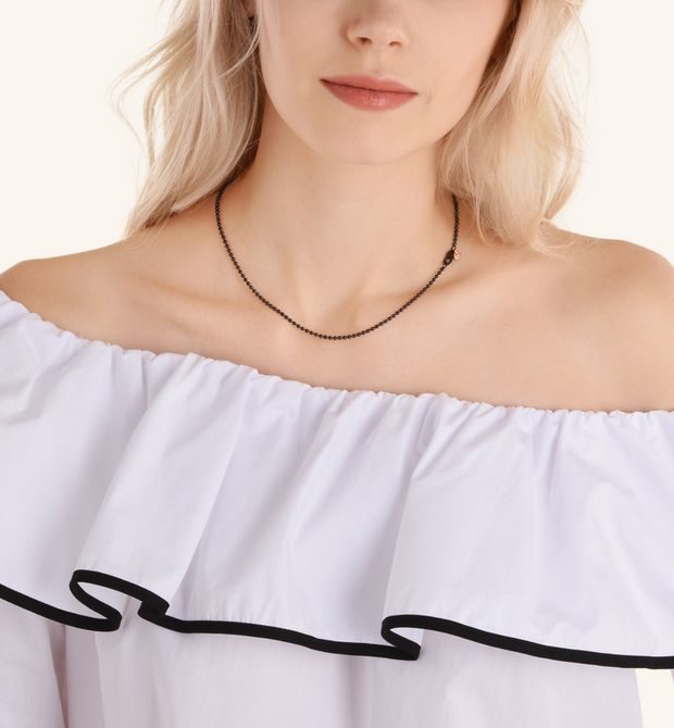 Dodo Bubbles Necklace in PVD Silver