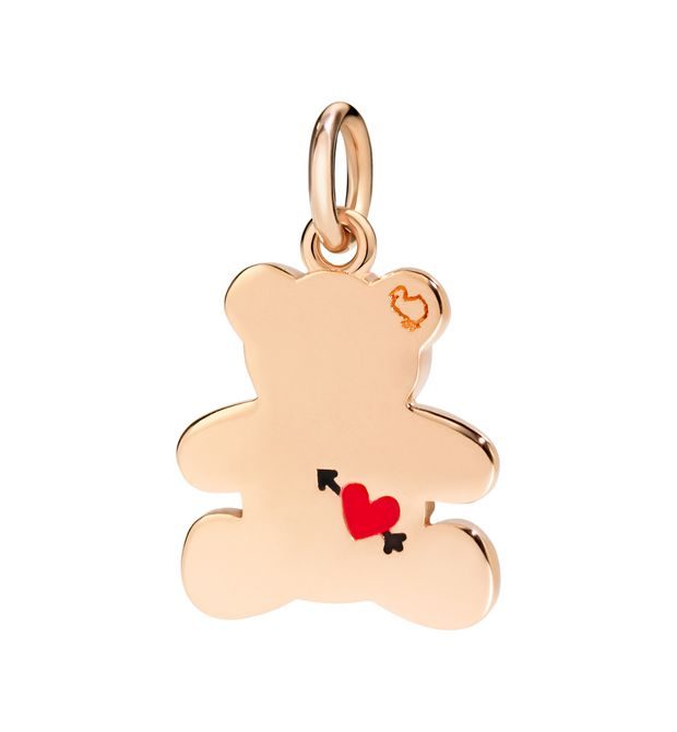 Dodo Bear Charm in 9kt Rose Gold and Diamonds