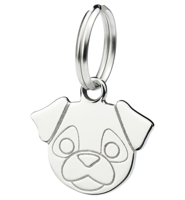 Dodo Pug Charm 9kt Rose Gold