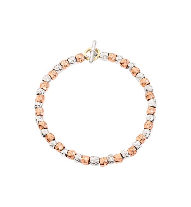 Dodo Granelli Bracelet in Silver and 9kt Rose Gold