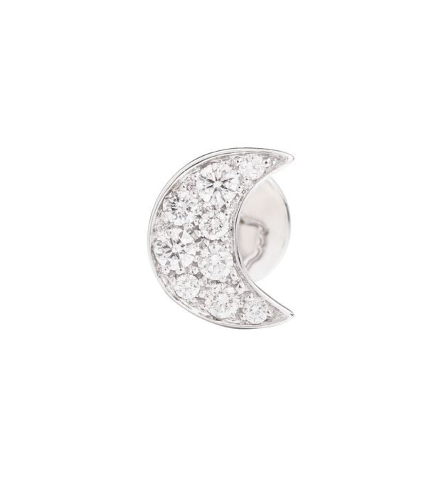 Dodo Precious Moon Earring in 18kt White Gold and Diamonds