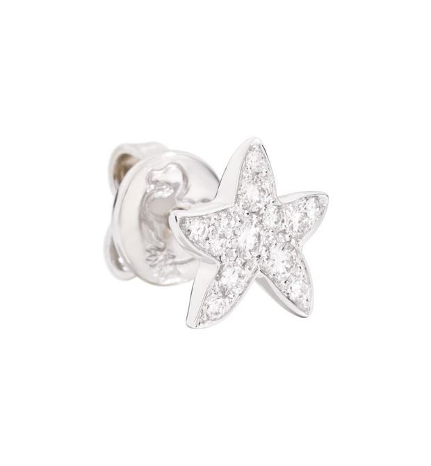 Dodo Precious Star Earring in White Gold and Diamonds