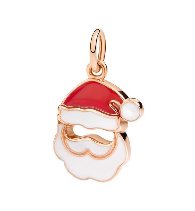 Dodo Charm Santa Claus 9kt Rose Gold and Enamel