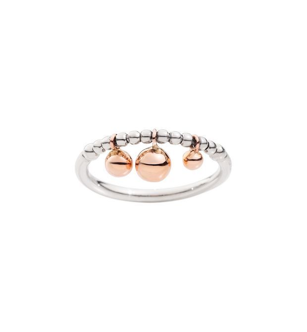 Dodo Bubbles Ring in Silver and 9kt Rose Gold