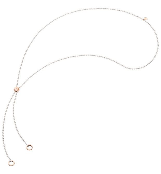 Bollicine Necklace in Silver and 9kt Rose Gold