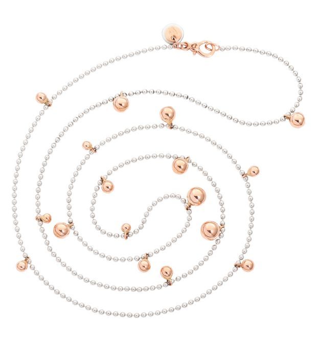 Dodo Bollicine Necklace in 9kt Rose Gold and Silver