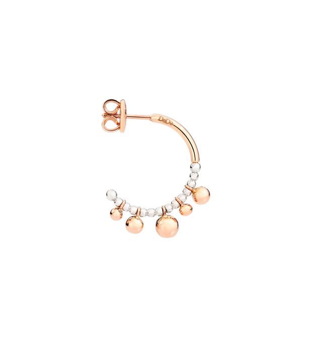 Dodo Small Bubbles Earrings in 9kt Rose Gold and Silver