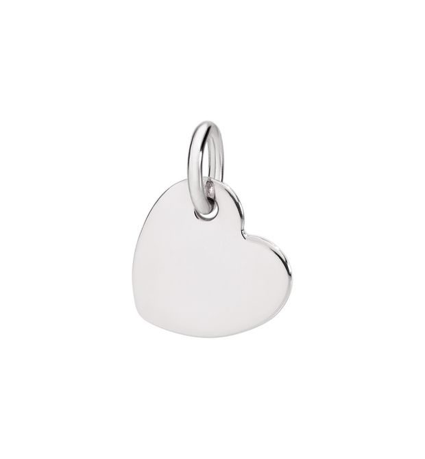 Dodo Heart Charm 18kt White Gold
