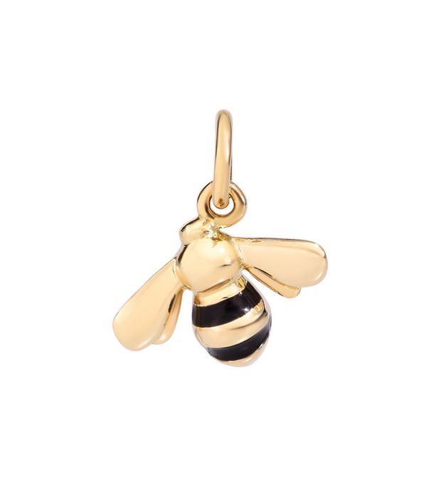 Dodo Bee Charm in 18kt Yellow Gold and Enamel