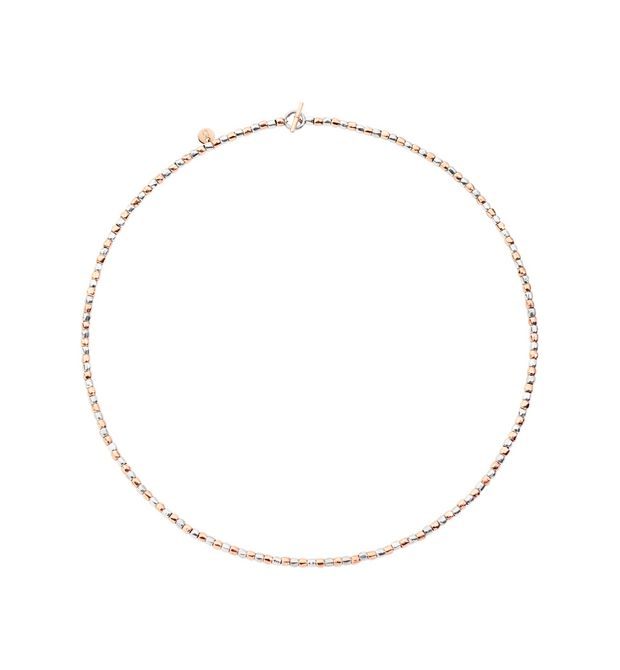 Dodo Mini Granelli Necklace in 9kt rose gold and silver