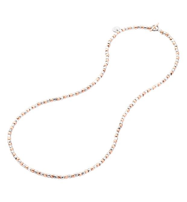 Dodo Mini Granelli Necklace in 9kt rose gold and silver