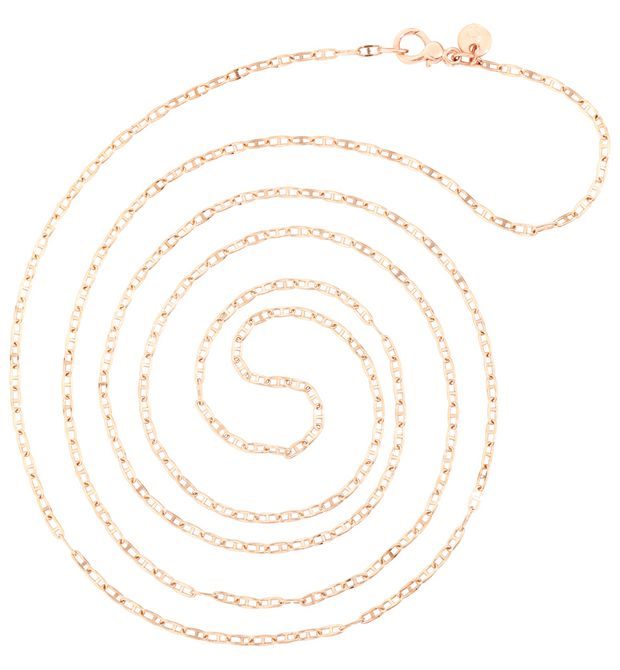 Dodo 9kt Rose Gold Navy Mesh Necklace