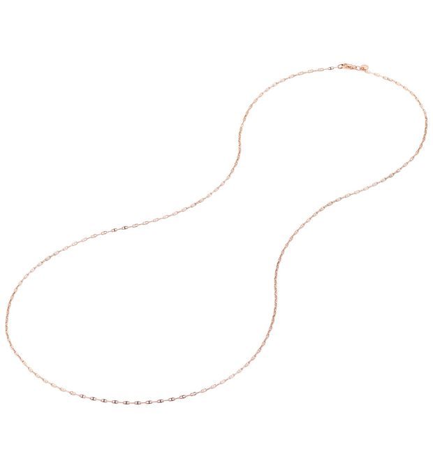 Dodo 9kt Rose Gold Navy Mesh Necklace