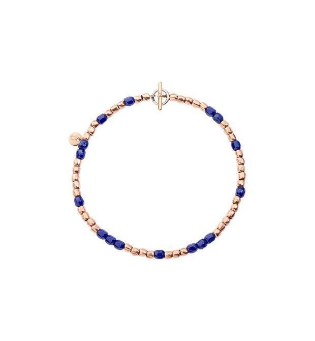 Dodo Bracciale Mini Granelli Oro Rosa 9kt e Ceramica