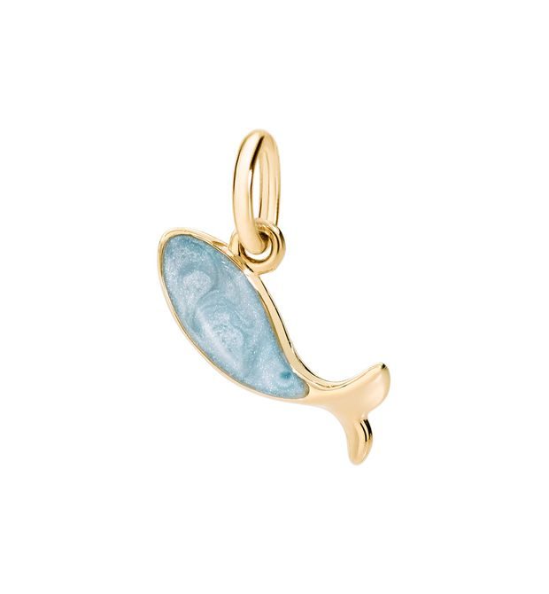 Dodo Fish Charm 18kt Yellow Gold and Enamel