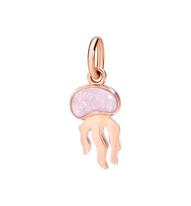 Dodo Medusa Charm in 9kt Rose Gold and Enamel