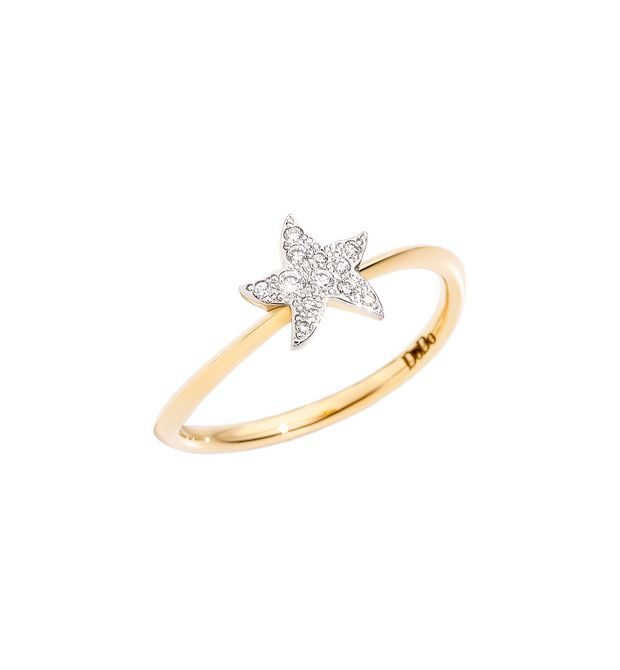 Dodo Star Ring 18kt Yellow Gold Diamonds