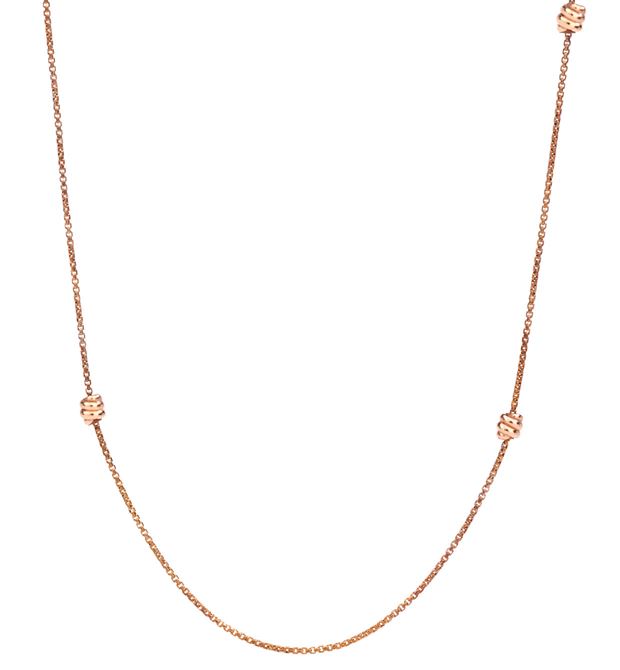Dodo Knot Necklace 9kt Rose Gold 80 cm