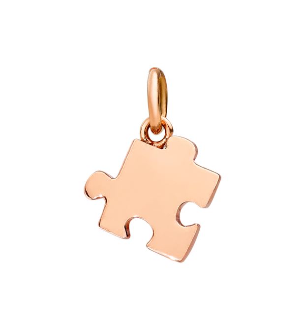 Dodo Charm Puzzle 9kt Rose Gold Left