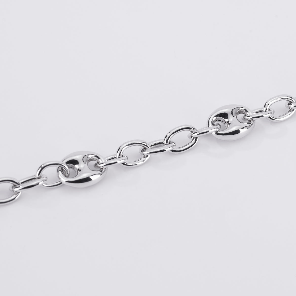 Maiocchi Silver Bracciale Maglia Ovale e Marina Argento