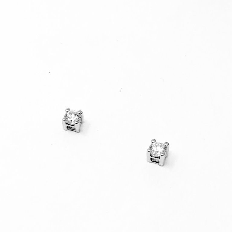 Light point earrings with diamonds 0.10 ct G VS