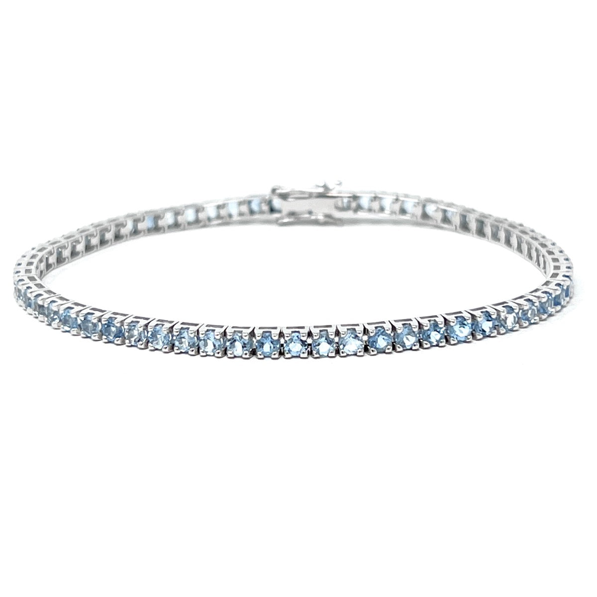 Maiocchi Milano Aquamarine Tennis Bracelet ct. 3.81