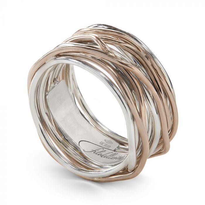 FILODELLAVITA CLASSIC, 13 FILI IN ORO ROSA 9KT E ARGENTO 925