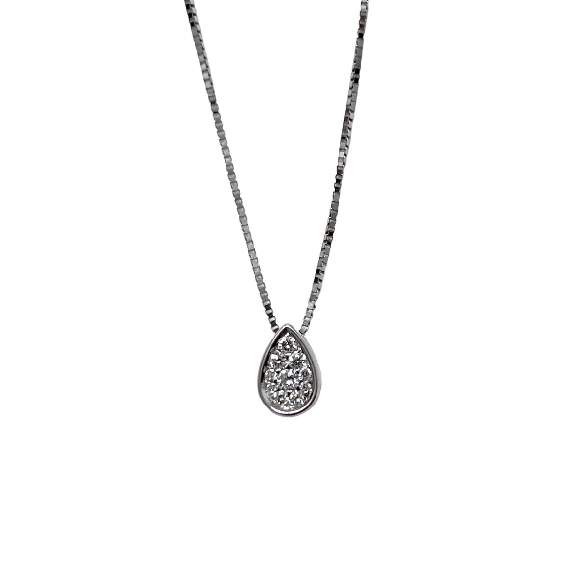 Drop necklace with 0.11 ct diamonds