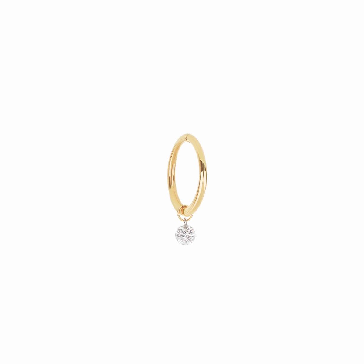 Maman et Sophie Piercing 9,5 mm oro giallo 18kt con diamante nudo ct.0,05 ORPRCG04D5P