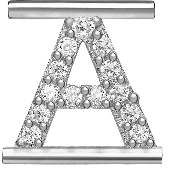 Eleonora Giordani Letter Rhodium plated silver A