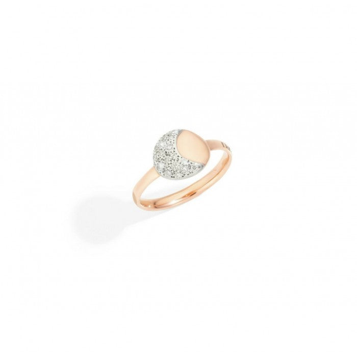 Dodo Moon and Sun ring in rose gold and diamonds