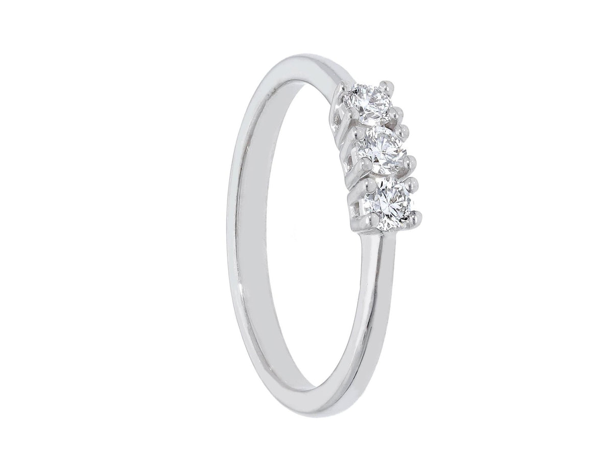 Maiocchi Milano Trilogy Ring in White Gold and Diamonds 0.22 G