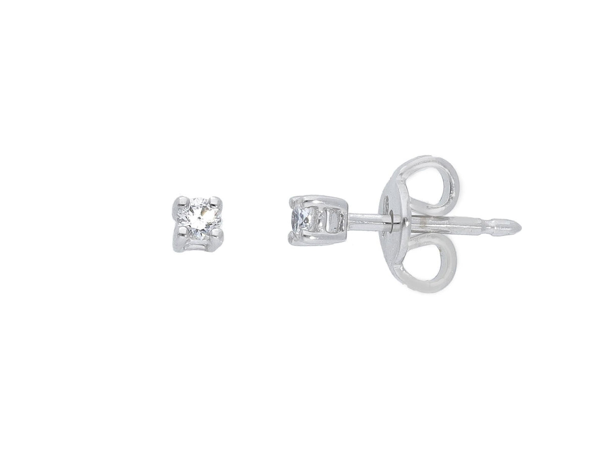 Light point earrings with diamonds 0.10 ct G VS