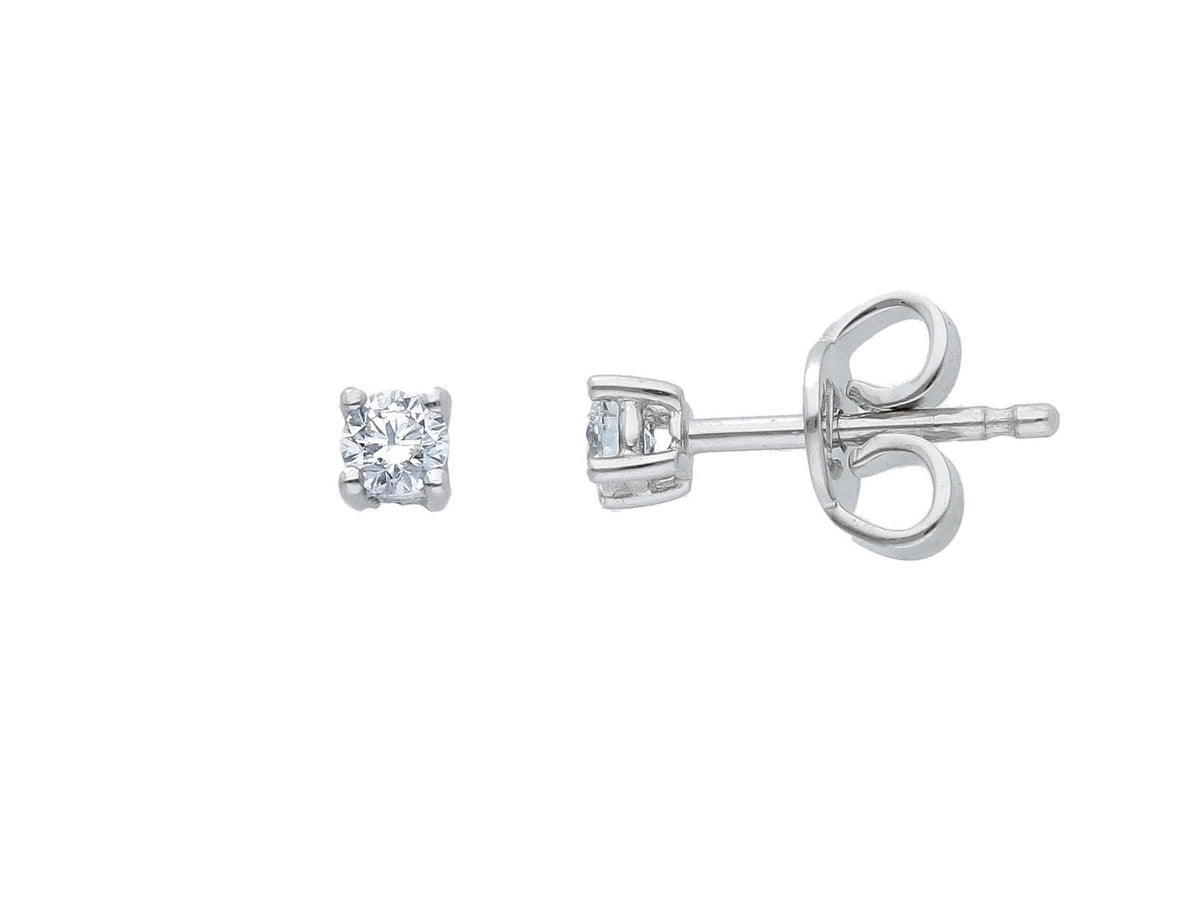 Light point earrings with diamonds 0.20 ct G VS