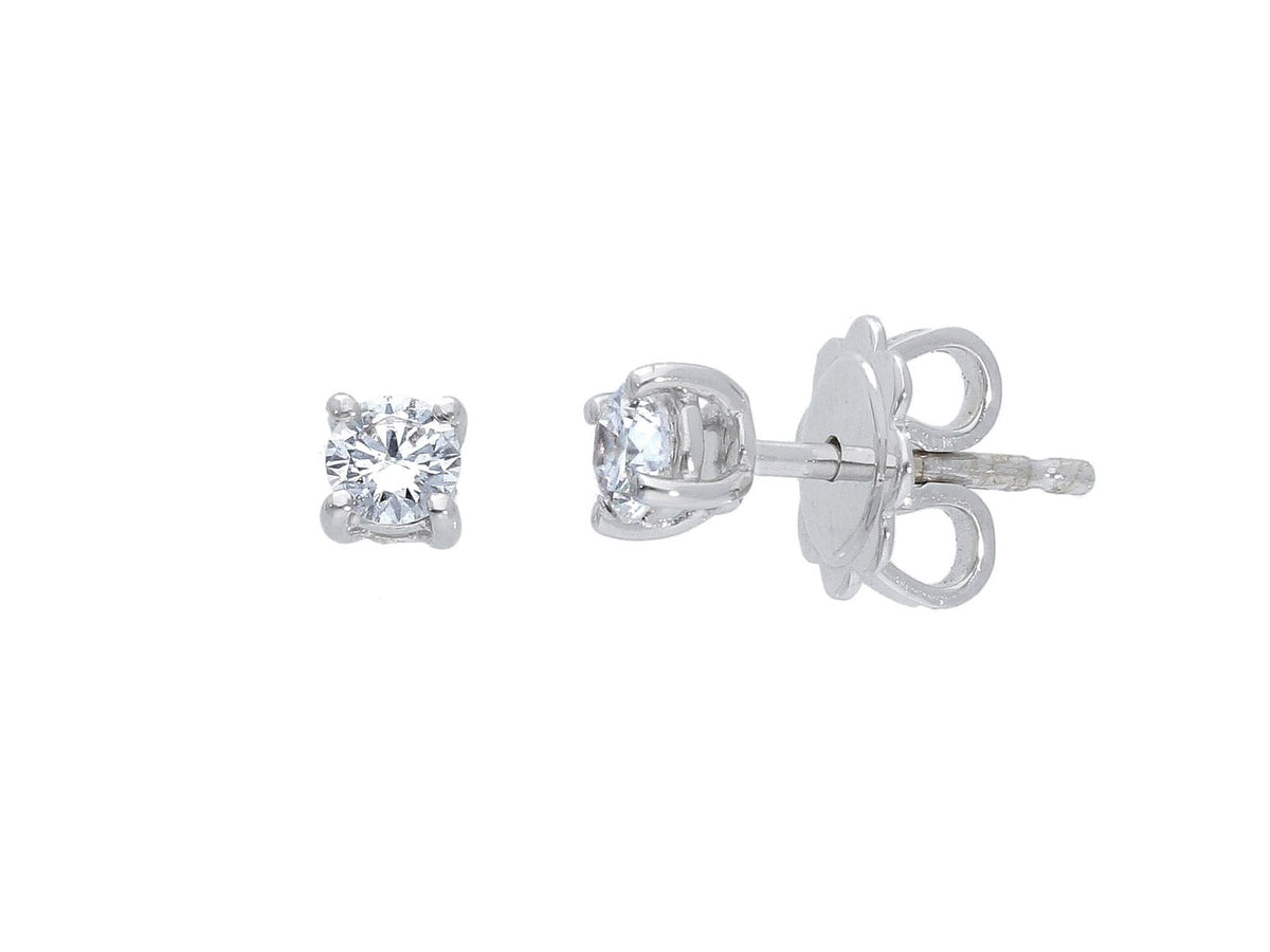 Light spot earrings with diamonds 0.30 ct G VS