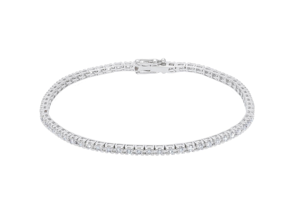 Maiocchi Milano Bracciale Tennis Oro Bianco e Diamanti ct. 1,80
