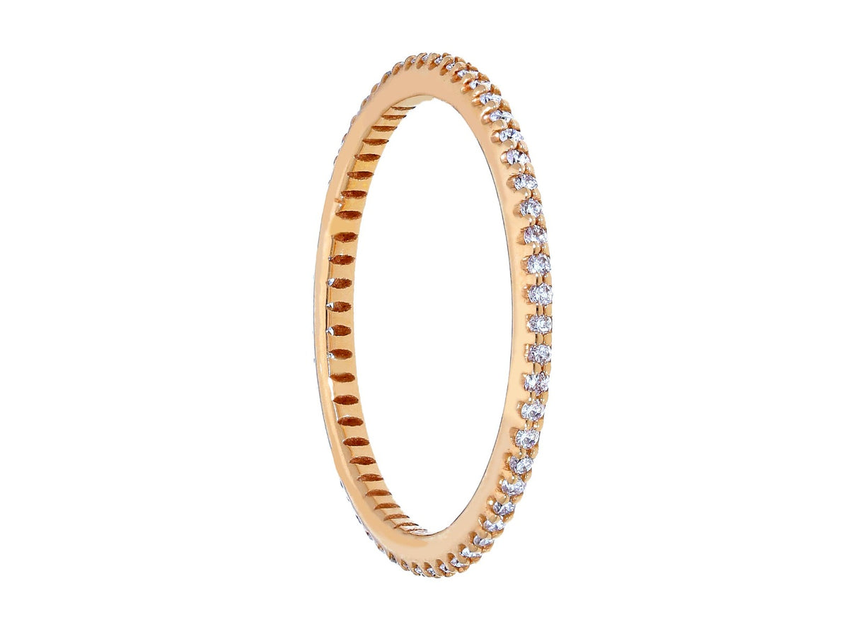 Maiocchi Milano Anello Fedina Oro Rosa 18kt e Diamanti ct 0,30