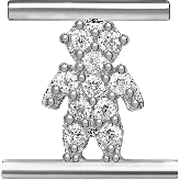 Eleonora Giordani Symbol Rhodium-plated silver for children