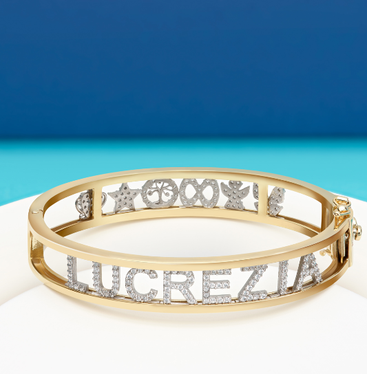 Eleonora Giordani Letter Rhodium-plated silver Q