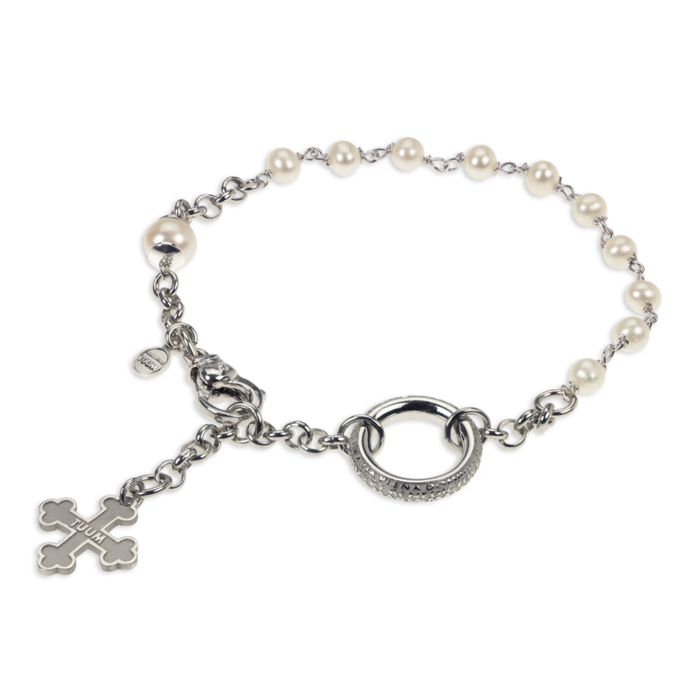 Bracciale Tuum Flore argento e perle