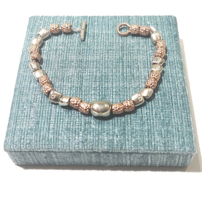 Queriot Micro Bracciale argento e oro