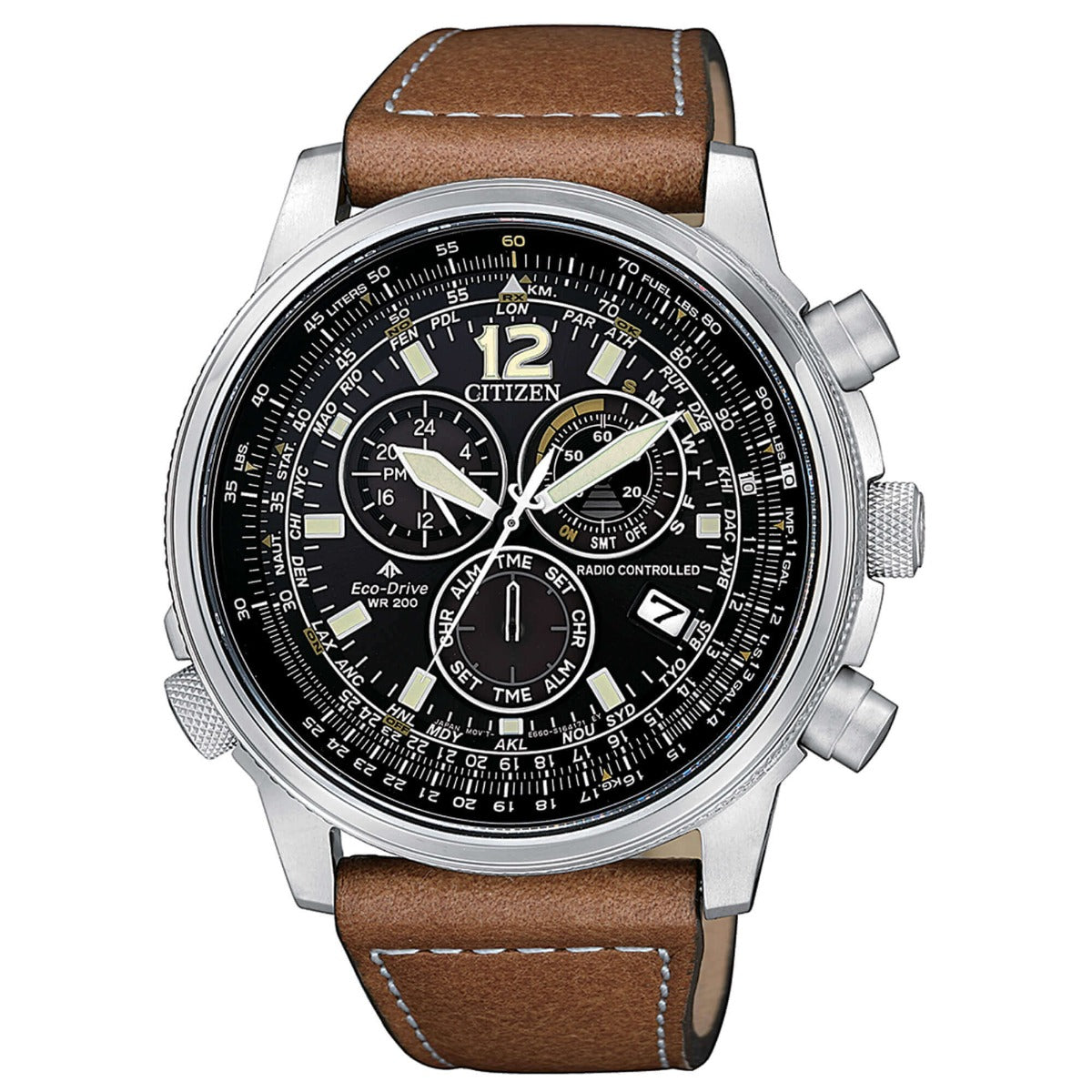 Citizen Crono Pilot Acciaio Radiocontrollato CB5860-27E
