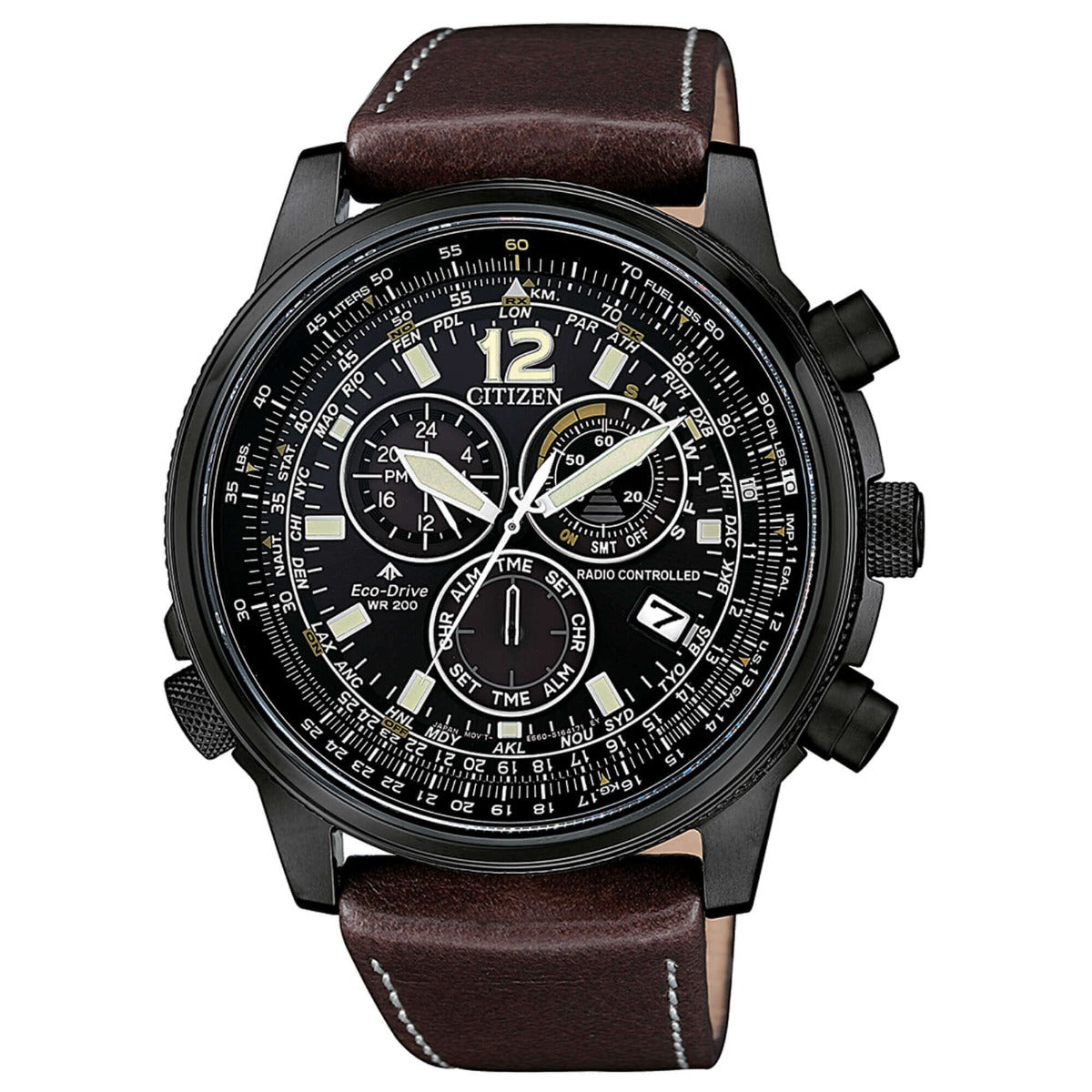 Citizen Crono Pilot Acciaio Radiocontrollato CB5865-15E