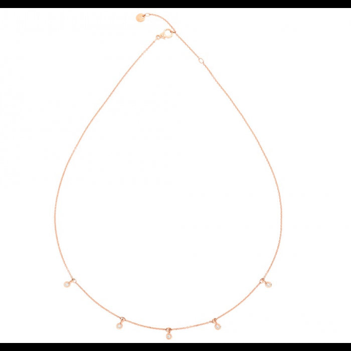 Dodo Essentials Necklace in Rose Gold With 5 Diamonds