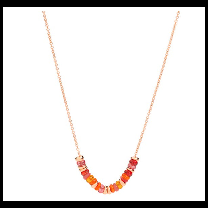 Dodo Rondelle and Gold Silver Necklace