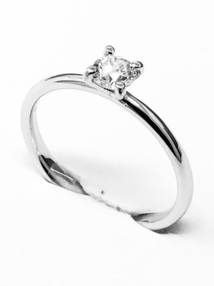 Solitaire ring 0.15 ct E VVS1 IGI